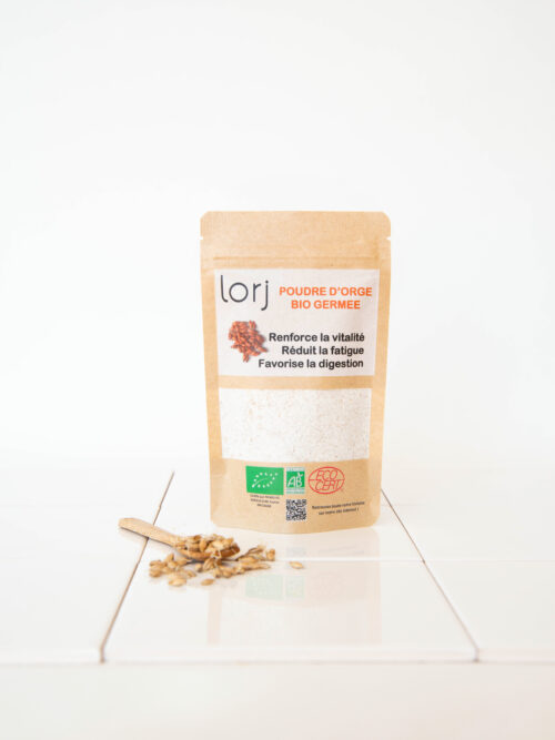 <b>POUDRE D'ORGE GERMÉE</b> – Un Booster de Vitalité (favorise la digestion et réduit la fatigue)