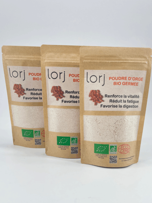 <b>CURE 3 MOIS – POUDRE D'ORGE GERMÉE</b> – Un Booster de Vitalité (favorise la digestion et réduit la fatigue)