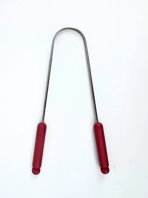 <b>GRATTE-LANGUE REUTILISABLE</b>- Couleur vieux rose
